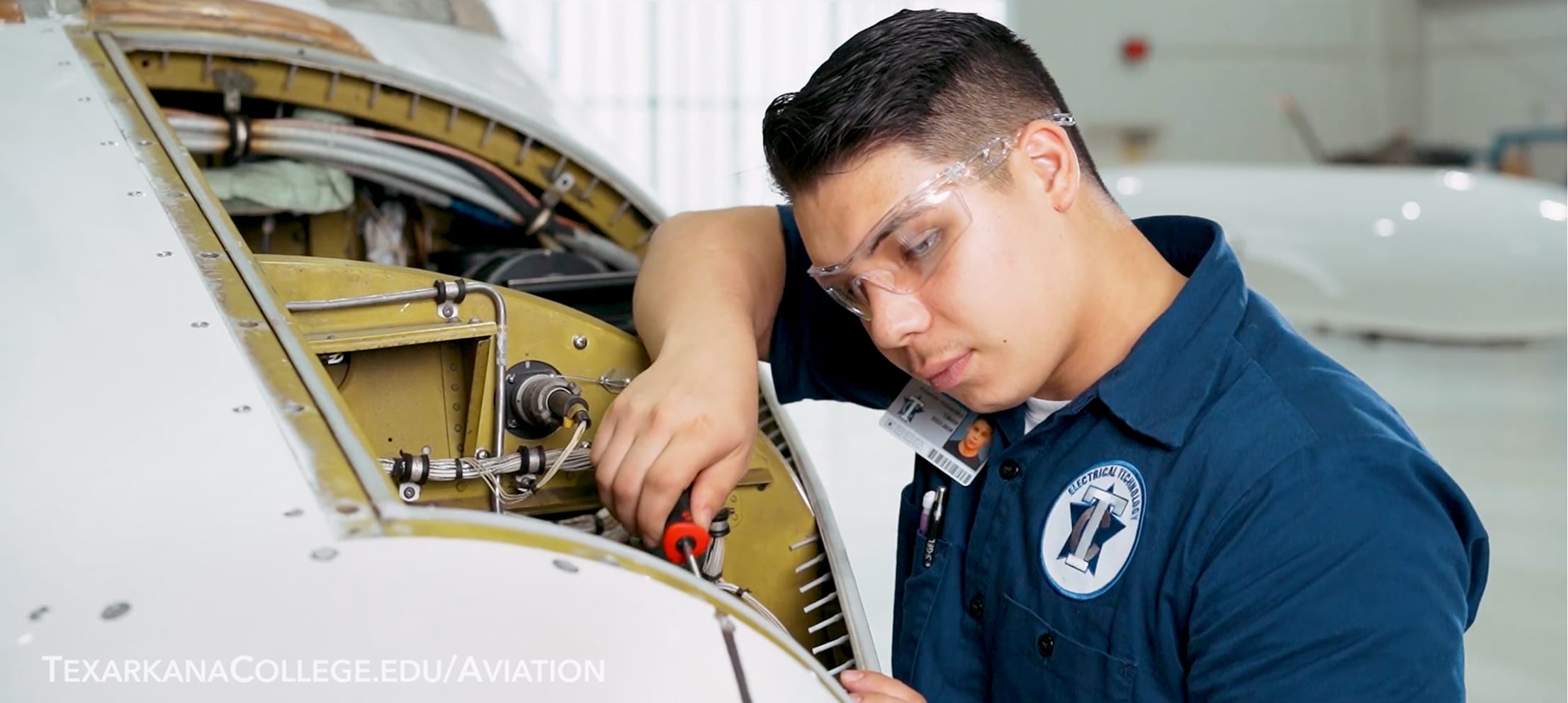 Visit the Texarkana College Aviation Mechanics Technology YouTube channel to learn about aircraft mechanic school costs, training, and career insights.